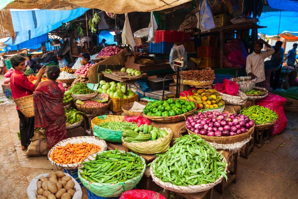 A farmers market in India